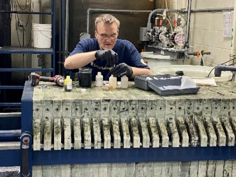 John testing water treatment